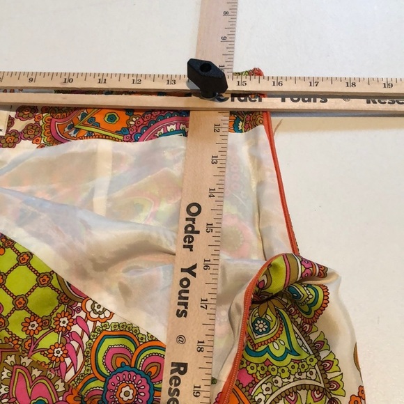 MILLY of NEW YORK size 10-12 multi colored paisley print Mini Skirt & tunic - Picture 12 of 16